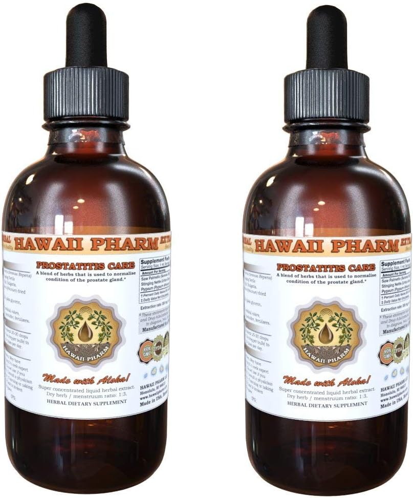 Prostate Support Dietary Supplement: Pygeum (Pygeum Africanum) Bark, Saw Palmetto (Serenoa Repens) Berry, Stinging Nettle (Urtica Dioica) Liść Tincture (Alcohol- based Liquid Extract) 2x2 oz