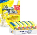 Nana Flakes 100% Pure Banana Flakes Medical Food Powder - Zmniejszenie spożycia tłuszczu & Natural Remedy do Biegunki i Poparzenia Serca - Wielkie źródło białka & włókno (100 opakowań jednorazowych)