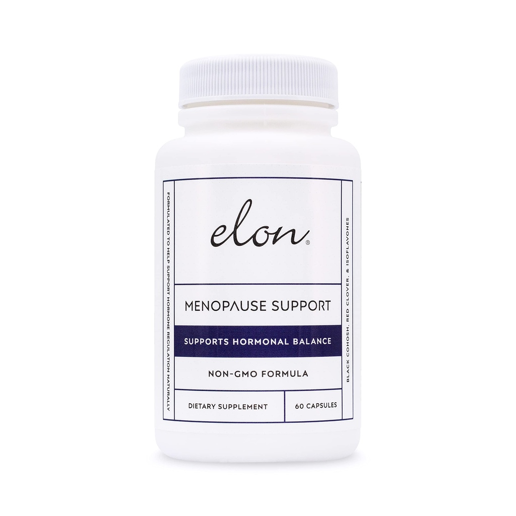Elon Menopauza Suplement dla kobiet Menopauza Relief dla gorących błysków, Mood Swings & Sen Problemy, Non-GMO Estrogen Suplement dla kobiet w / Black Cohosh & Dong Quai (60 kapsułki)