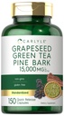 Carlyle Grapeseed, Green Tea, Pine Bark, 124; 15,000mg, 124; 150 kapsułek, 124; Non- GMO i Gluten suplement wolny
