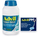 Advil Liqui- żele Ból Reliever i Fever Reducer, Leki przeciwbólowe dla dorosłych z Ibuprofen 200mg dla bólu głowy, pleców, bólu menstruacyjnego i bóle stawów Relief - 200 Kapsułki, Advil PM Ibuprofen - 2 Ct