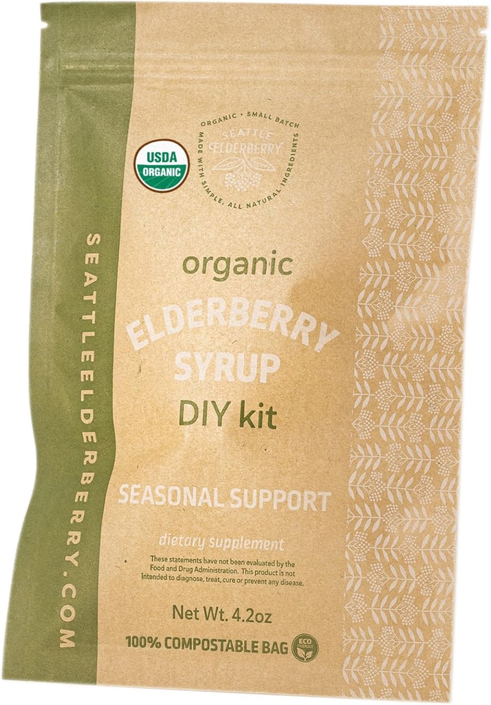 Sezonowe wsparcie DIY Kit - Make Delicious, Gluten- Free Herbal Supplement Syrop z mocnych korzyści alergii, Zawierające tylko organiczne składniki wykonane w małych partiach w USA - 4oz