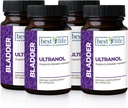 Ultranol Total Bledder Supplement - Natural Cranberry Supplement for Urnanal Health, Nadczynność kontroli pęcherza, Nietrzymanie moczu - Redukuje przecieki i pilny - 4 Butelki - 120 Kapsułki