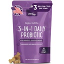 iHeartDogs 3- in-1 Probiotyk dla psów z dynią do poprawy trawienia & Gut Health - Psy Probiotyki i Enzymy trawienne, 90