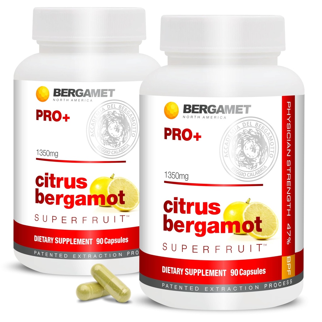 Citrus Bergamot SuperFruit PRO + z ekstraktem Olive Leaf Extract - 47% BPF - 80% Polifenole - 675mg na serwowanie - Worlds Strongest - Backed by Clinical Studies - Made in The USA - 180 Caps