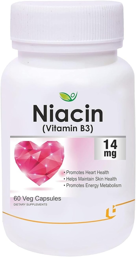 Generyczne VEDA Nutraceuticals 14 mg Witamina B3 z Inozytolem 50mg Suplement - 60 Kapsułek Veg