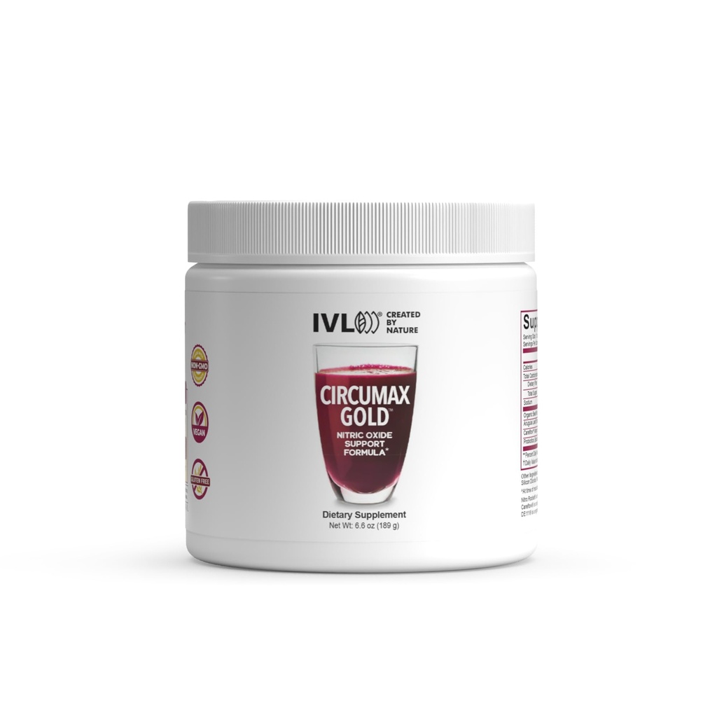IVL - CircuMax Gold - Nitric Supplement Supplement Powder Boost - Organic Beets - Careflow Mango Powder i Nitro Rocket (6.70 oz - 30 Służenia)