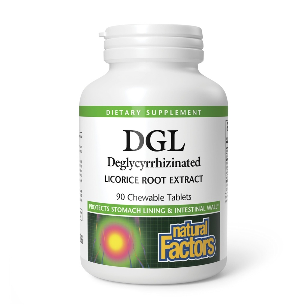 Naturalne czynniki DGL Chewable - suplement wsparcia z Licorice Root Extract - Pigułki do żucia Wsparcie stomach Linning & Health - Nie-GMO & Gluten- Free - 90 Tabletki do żucia (90 Servings)