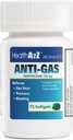 HealthA2Z ® Gas Relief Simeticone 124; 125mg Simeticon 124; Relieves from Stomach Discomfort and Gas Relief 124; Anti Flatulence Relief 124; Relieves Gas Fast and Bloating (72 Counts (Pack of 1))