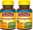 Nature Made Ashwagandha kapsułki 125mg do wsparcia stresu, 60 kapsułek, 60 Day Supply (Opakowanie 2)