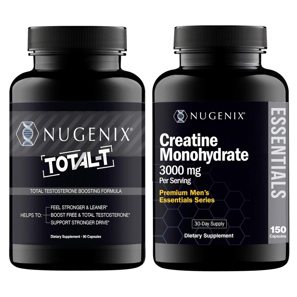 Nugenix Essentials Monowodzian kreatyny i Booster total-T testosteronu dla mężczyzn