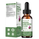 Zdrowie wątroby i odwadnianie limfatyczne Dropy -Wsparcie czyszczenia wątroby Detox & Naprawa z mleka karczocha Tistle Silymarin Extract, Dandelion, Turmeric, Berberine do Renew w / 21 Potent Herb- Nutricents- 60ml