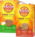 Metamucyl Fiber Cienkie Fiber Suplement z Bleam Digestive Health Support Card Psyllium Fiber Bars - 12CT Apple Crisp & 12CT Cynamon Spice - Zestaw