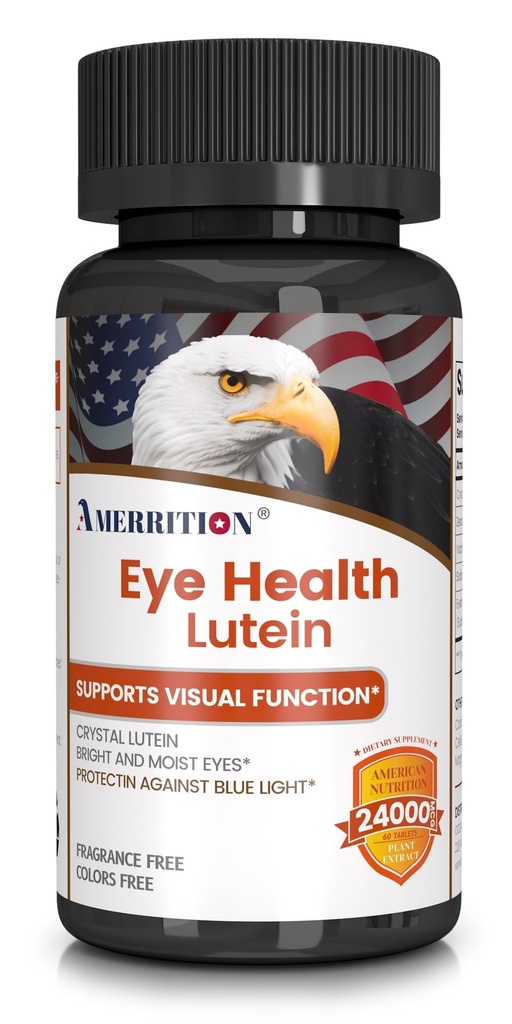 Advanced Lutein Eye Health Supplement - Wzmocniona Zeaksantyną, Wspiera Vision & Eye Health - Nie-GMO & Gluten Free - Naturalne tabletki witaminy oka - 60ct