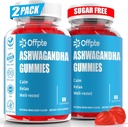 Ashwagandha Gummies Sugar Free for Women Men, High Potency Ashwagandha Root Extract Supplements with L- Theanine GABA Rumomile Turmeric Vitamina D3 B12 for Stress Adult Vegan (Mieszane Berry)