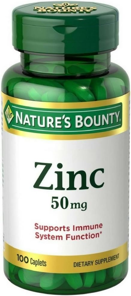Nature 's Bounty Cynk, Wsparcie immunologiczne, 50 mg, Kapsułki, 100 Ct (Opakowanie po 2)