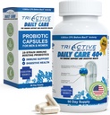 TriActive Biotics Daily Care - Probiotyki dla kobiet i mężczyzn, Mieszanka prebiotyczna z 6 Miliard CFU - Probiotyki dla zdrowia trawiennego - Wsparcie Gut Health, Immune Defense - 90 Kapsułki