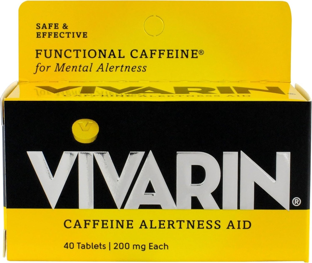 Vivarin Alertness Aid Tablets 40 Count 200mg Tablets (4 opakowania)