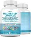 60 Licznik Magnezu Complex 2285 mg z Magnezu Glicynian Cytrynian tlenek jabłkowy Taurate Glukonian Orot & Mag Chlorek, Miedź cynkowa Mangan i Witamina C B1 B2 B6 B12 Kompleks USA