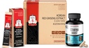 JUNG KWAN JANG Koreański Red Panax Ginseng Energy Bundle - Wyciąg Everytime 3000mg Sticks (30 Count) & Men 's Stamina Boost for Daily Vitality (60 kapsułki)
