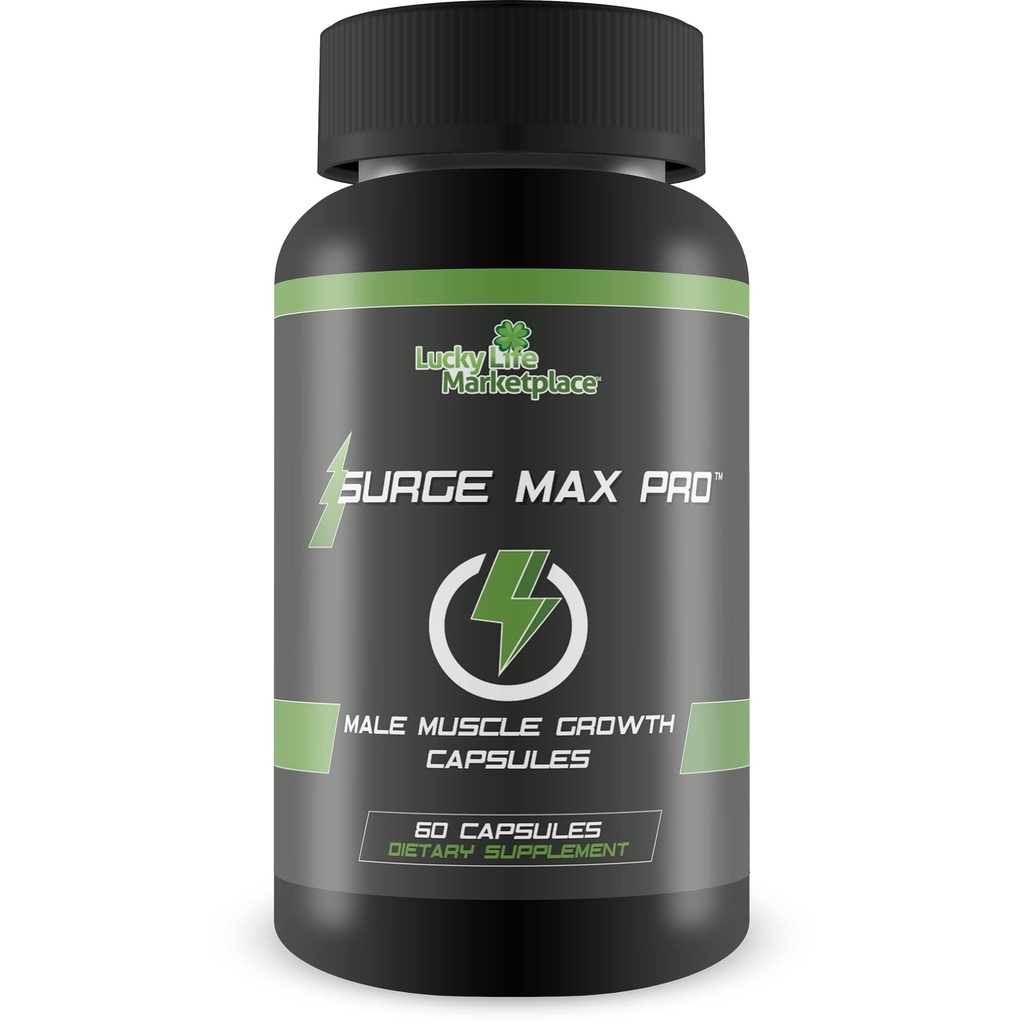 Surge Max Pro - Formuła wzrostu mięśni - Wzmocnienie mocy, wytrzymałość, Stamina, & Energia - Eksplozyjny pompa mięśni - Big Gains - Aid Oxygen & Nutricent Dostawa do mięśni - L- Arginina - Budowanie masy mięśniowej