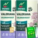 Hanan Valerian Koot Tea for Bedtime (50 worków) - Te de Valeriana, Herbal Calming Night Tea - 100% Czysta, Bez kawy, Nie-GMO, Herb z Peru - Opakowanie 2 Pudełka