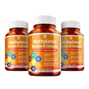 1 Body Witamina B Complex 3 Pack - Biodostępne witaminy B z 5-MTHF folianem, B1, B2, B5, B6, Metyl B12, Niacin & Biotin - Non-GMO, Wegan, Made in USA