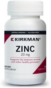 Kirkman - Cynk 20mg - 100 Kapsułki - Wsparcie immunologiczne - Wysoka absorpcja - Hipoalergiczne