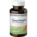American Health Papaya Enzyme Chewable Tablets - Promotes Nutricent Absorpcja, Pomaga trawienie i świeżości Oddech z chlorofilem i olejem miętowym - Gluten- Free, Wegetarianin - 250 Hrabia