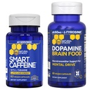 NATURAL STACKS Smart Caffeine + Dopamina Brain Food Bundle - Pomaga w energii, Focus & Mental Drive * - 120 Kapsułki ogółem