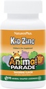 NaturesPlus Animal Parade KidZinc, Tangerine Flavor - 90 Animal- Shaped Lozenges, Pack of 3 - Organicznie Chelated Cynk - Wegan, Gluten Free - 270 Wszystkich Sług