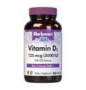Bluebonnet Nutrition Witamina D3 5000 j.m. Softgels, Pomoc w mięśniach i wzrost szkieletu, Cholecalciferol z oleju rybnego, Nie GMO, Gluten Free, Soy Free, Dairy Free, Żółty, 250 Softgels