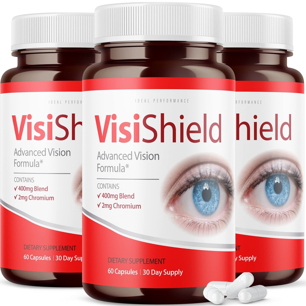 (3 opakowania) Visishield Advanced Vision Formula for Eyes Supplement Pills Vitamin (180 kapsułki)