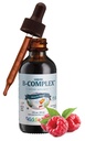 Maxi Health Kids Raspberry Liquid Witamina B Complex - Suplement witaminy z witaminą B12 - Podjęzykowe witaminy B Complex Drops dla dzieci z B1 B2 B3 B5 B6 Biotin Kwas foliowy - 2 fl.