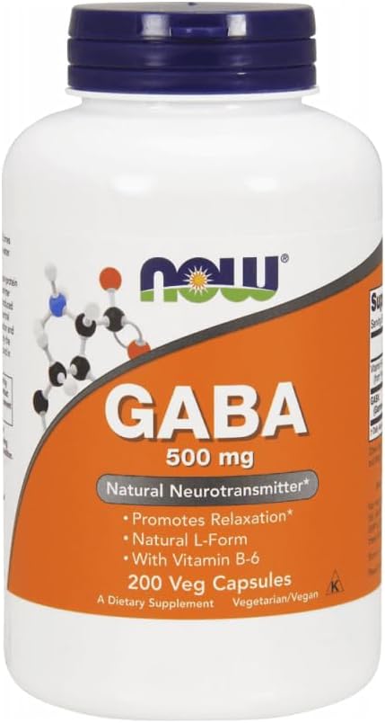 Teraz żywność - GABA z witaminą B6 500 mg. - 200 Kapsułki wegetariańskie