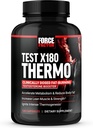 FAKTOR FORCE Test X180 Thermo Testosteron Suplement i spalanie tłuszczu dla mężczyzn Przyspieszenie Metabolizm, Zmniejszenie tkanki tłuszczowej, Zbuduj chude mięśnie, i zwiększenie Termogenezy, 120 Kapsułki