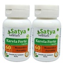 Bitter Melon Forte kapsułki 500 mg. 60 Veg. Kapsułka 124; Karela (Momordica Charantia) Wyciąg Kapsułki dla mężczyzn i kobiet 124; Ayurvedic Herbal Supplement / Remedies 124; 10: 1 Forte (2 Butelki 60 Kapsułek)