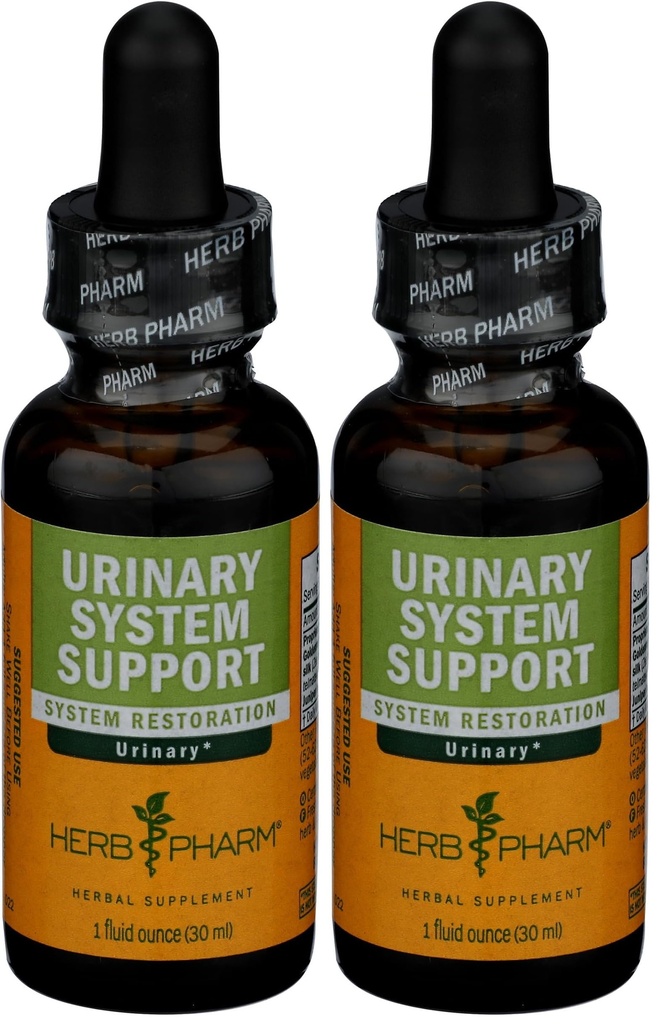 Herb Pharm Układ moczowy Wsparcie dla płynnej formuły ziołowej, 1 Fl Oz (Opakowanie 2)