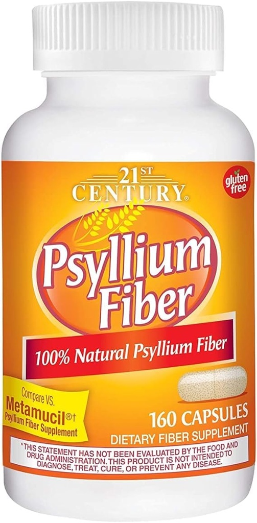 21 Century, Psyllium Fiber, 160 Kapsułek - 2pc