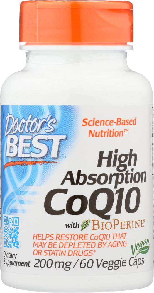 Najlepsze Doctor 's High Absorption CoQ10 Kapsułki roślinne, 200 mg, 60 Hrabia
