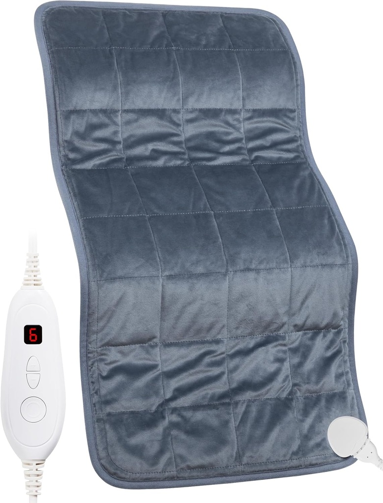 Ważona papa grzewcza, 17 "x 33" XXXL Ekstrakt - duża elektryczna papka ciepła na ból pleców Relief w / 6 Ustawienia ciepła 2H Auto Shut- Off, w / 4.9lbs BPA- Free Beads for Cramps Neck Shulder Arms Nogi maszyny prasowalne