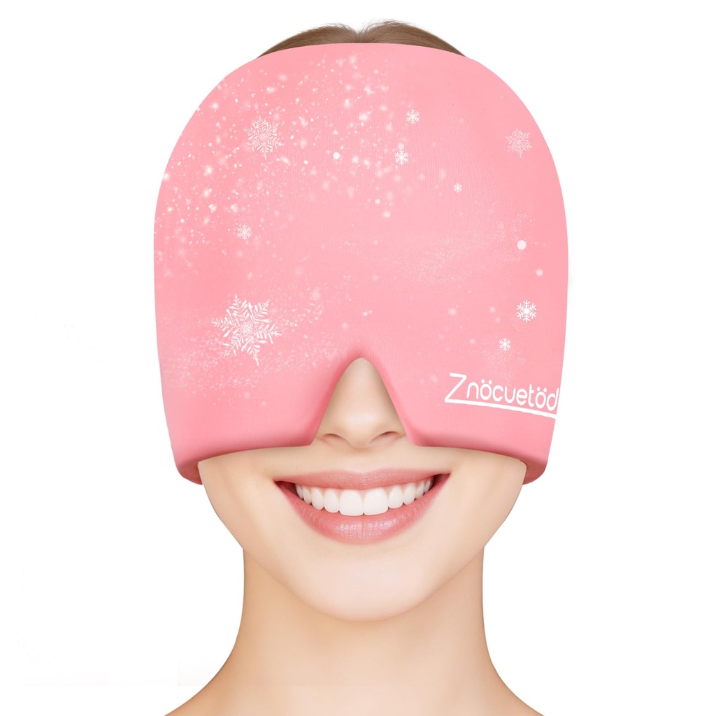 ZNÖCUETÖD Migrena Ból głowy Relief Cap Hat Pełna głowa lód Pack Owijanie Gel Ice Beanie Cold Cap Hot / Cold Compress Therapy for Sinus, Stres, Napięcie, Ból głowy Ulgi, Kobiety