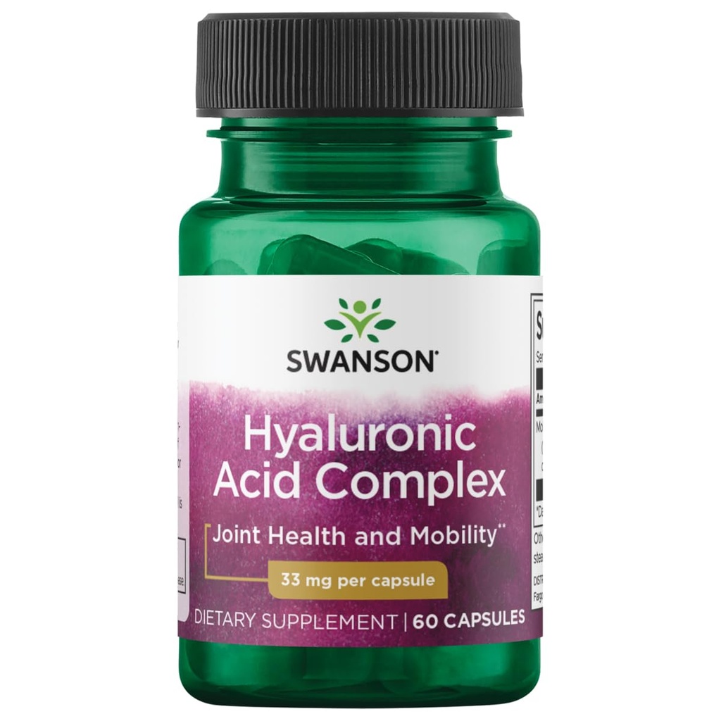 Swanson Hyal- Joint Hyaluronic Acid Complex 33 Miligramy 60 Kapsułki