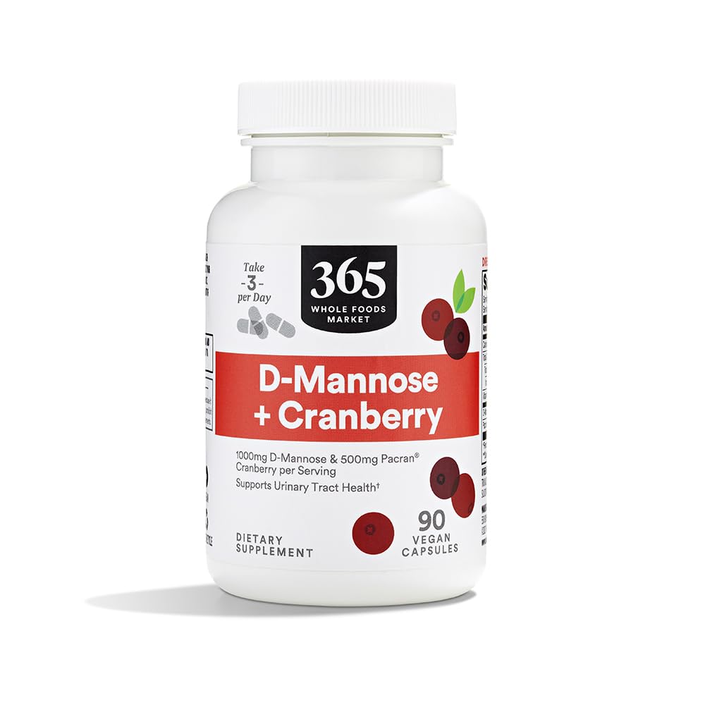 365 by Whole Foods Market, D- Mannose With Cranberry, 90 Count