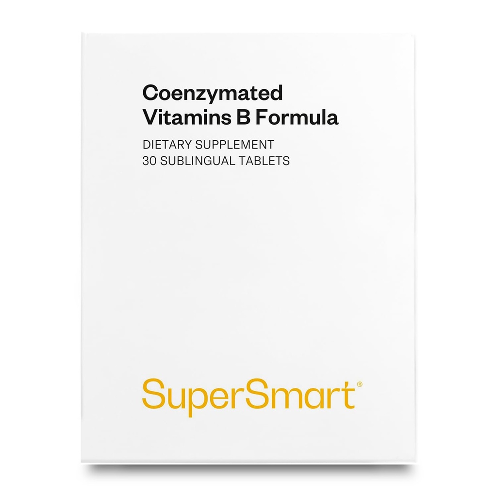 Supersmart - Coenzymated B Formula - Zawiera All The B Group Vitamins - Five Times More Active Activit124; Non-GMO & Gluten Free - 30 Tablets