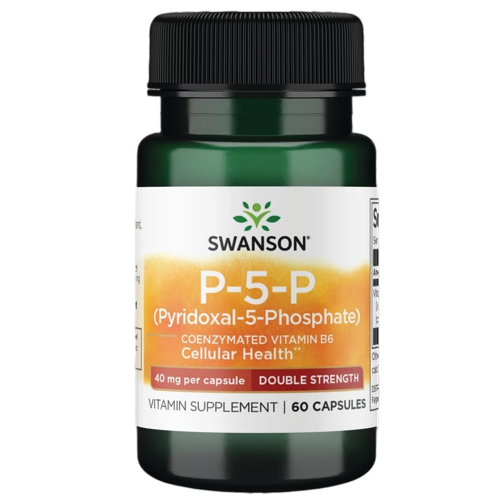 Swanson P- 5- P (Pyridoxal- 5- fosforan) Witamina Koenzymacyjna B- 6 40 Miligramy 60 Kapsułki