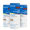 MAJOR Maksymalna siła Nasal Decongestant Spray, Oxymetazoline HCl 0,05% Pompa Mist, Non- Drowsy Nasal Spray, do 12- godzinna ulga od zatok nosowych, Przeziębienia, i alergie 1 Fl. Oz. (3- Pack)
