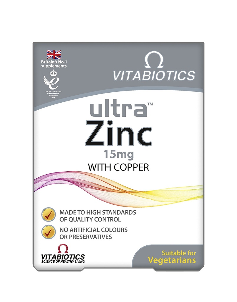 Witabiotics ultra cynk 15 mg z miedzi 60 tabletek przez Ultra