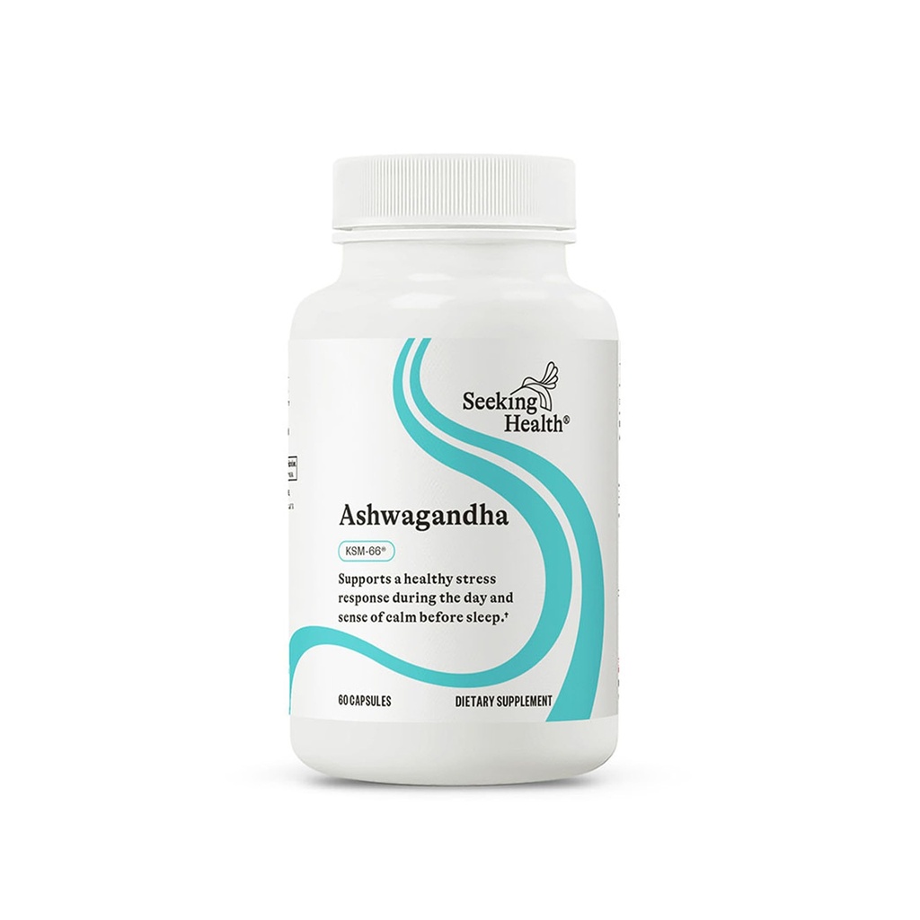 Seeking Health Ashwagandha Extract, Potent 467 mg Natural Ashwagandha with 5% Withanolide, Supports Balanced Mood, Focus, and Sleep, Vegan and Vegetarian (60 kapsułki) *