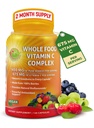 Całość żywności witamina C Complex - 1450mg Organic Berries - 675 mg witaminy C na serwowanie, Wysokiej mocy przeciwutleniacz i immunologiczne wsparcie z Acerola, Amla i naturalne bioflawonoidy - Wegan, Non-GMO, 120 Count